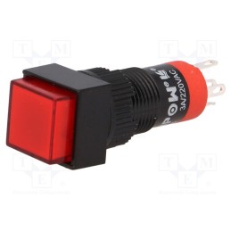 10 pcs : LAS3F-11Z/R - Switch: push-button, Pos: 2, SPDT, 0.5A/250VAC, 1A/24VDC, ON-ON