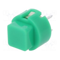 10 pcs : D6C50 F1 LFS - Switch: keypad, Pos: 2, SPST-NO, 0.01A/32VDC, green, THT, 1.3N, D6