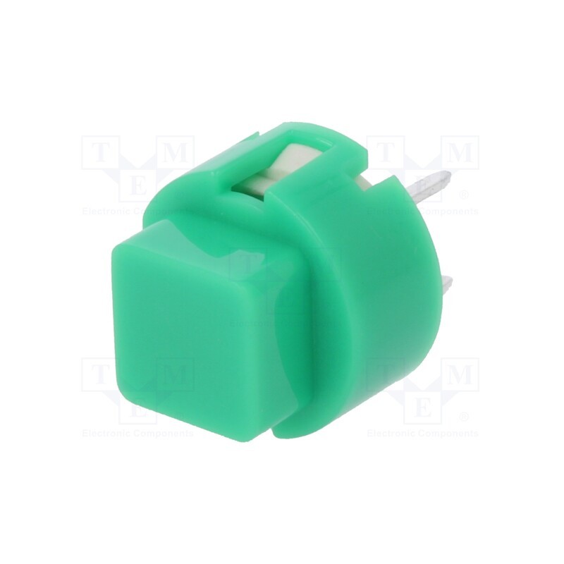10 pcs : D6C50 F1 LFS - Switch: keypad, Pos: 2, SPST-NO, 0.01A/32VDC, green, THT, 1.3N, D6