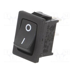 10 pcs : RF1-1B-DC-2-B-1 - ROCKER, SPST, Pos: 2, OFF-(ON), 10A/24VDC, black, none, Body: black