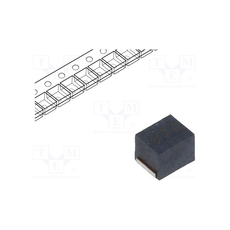 50 pcs : NLV10KTC470 - Inductor: wire, SMD, 1210, 47uH, 180mA, 1.64Ω, Q: 15, ftest: 2.52MHz