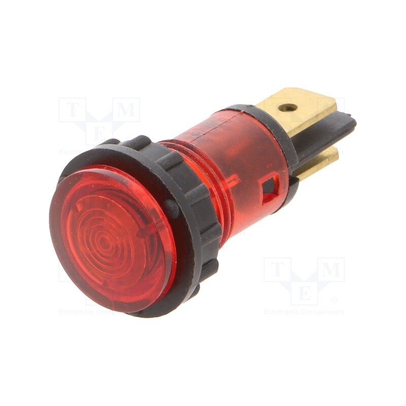 10 pcs : 9SLTBF012DK3RP4 - Indicator: with neon lamp, prominent, red, 400VAC, Ø12mm, PSU