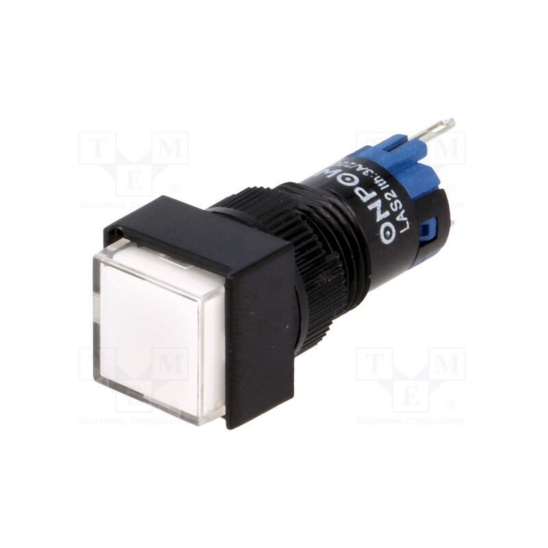 10 pcs : LAS2F-11/230/W - Switch: push-button, Pos: 2, SPDT, 0.5A/250VAC, 1A/24VDC, ON-(ON)