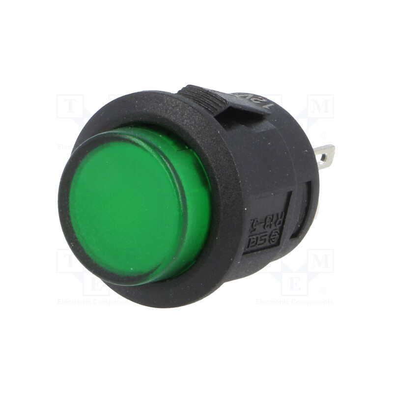10 pcs : R13-523BL-05-BGL1 - Switch: push-button, Pos: 2, SPST-NO, 1.5A/250VAC, OFF-ON, green
