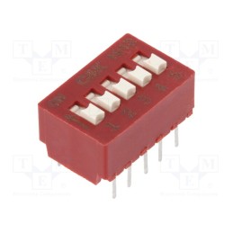 10 pcs : BD05 - Switch: DIP-SWITCH, Poles number: 5, 0.1A/50VDC, Pos: 2, -40÷85°C