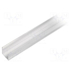 10 pcs : C2010020S - Profiles for LED modules, natural, L: 1m, SMART10, aluminium