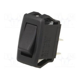 10 pcs : RG1-1A-DC-1-B - ROCKER, SPST, Pos: 2, ON-OFF, 10A/24VDC, black, none, Rcont max: 50mΩ