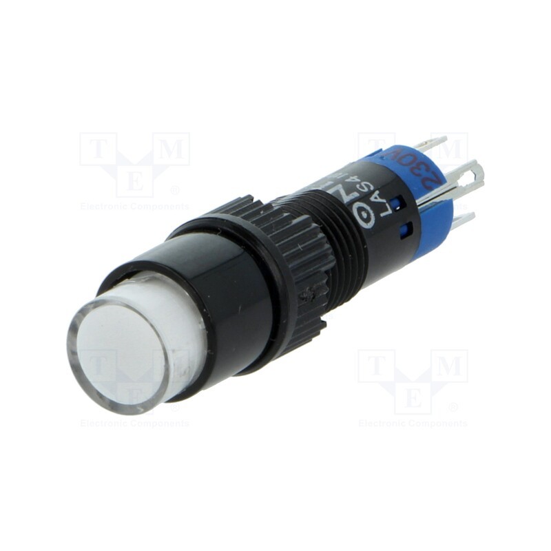 10 pcs : LAS4Y-11/230/W - Switch: push-button, Pos: 2, SPDT, 0.5A/250VAC, 1A/24VDC, ON-(ON)