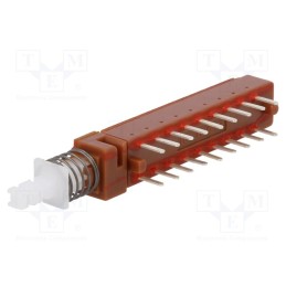 10 pcs : MPBS-62H01-F14 - Switch: push-button, Pos: 2, 0.5A/100VAC, 1A/25VDC, ON-(ON), square