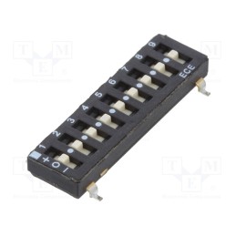 10 pcs : ETS109LTZ - Switch: DIP-SWITCH, Poles number: 9, OFF-ON, 0.025A/24VDC, Pos: 2