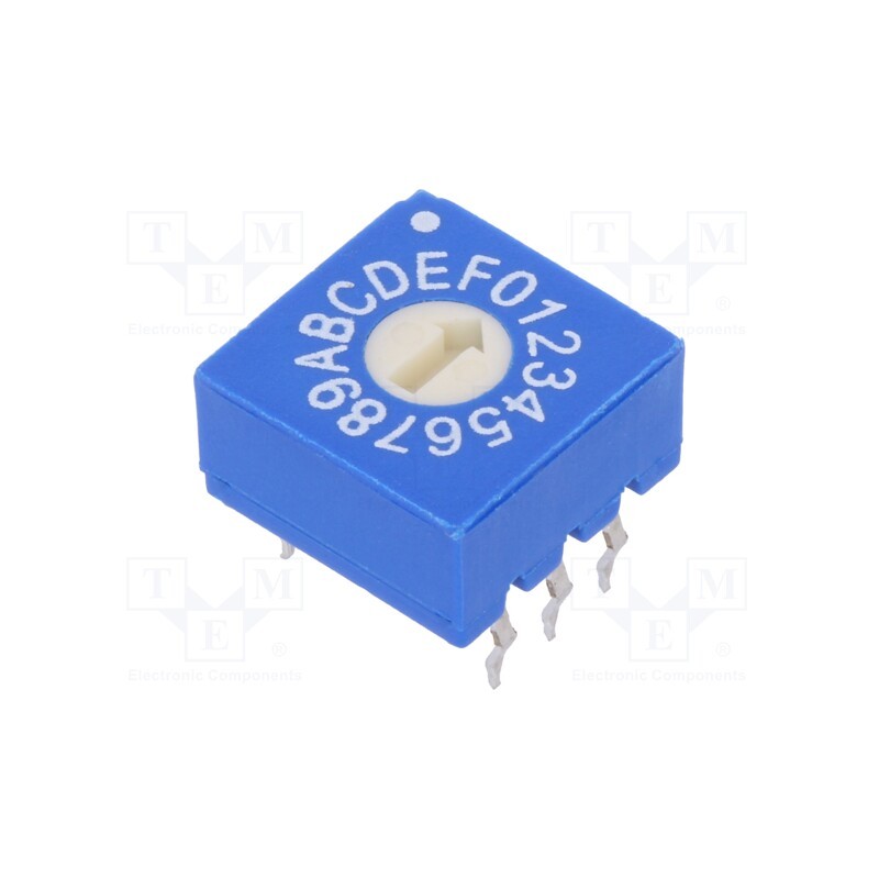 10 pcs : ERD116RSZ - Encoding switch, HEX/BCD, Pos: 16, THT, Rcont max: 100mΩ, 5Ncm, ERD