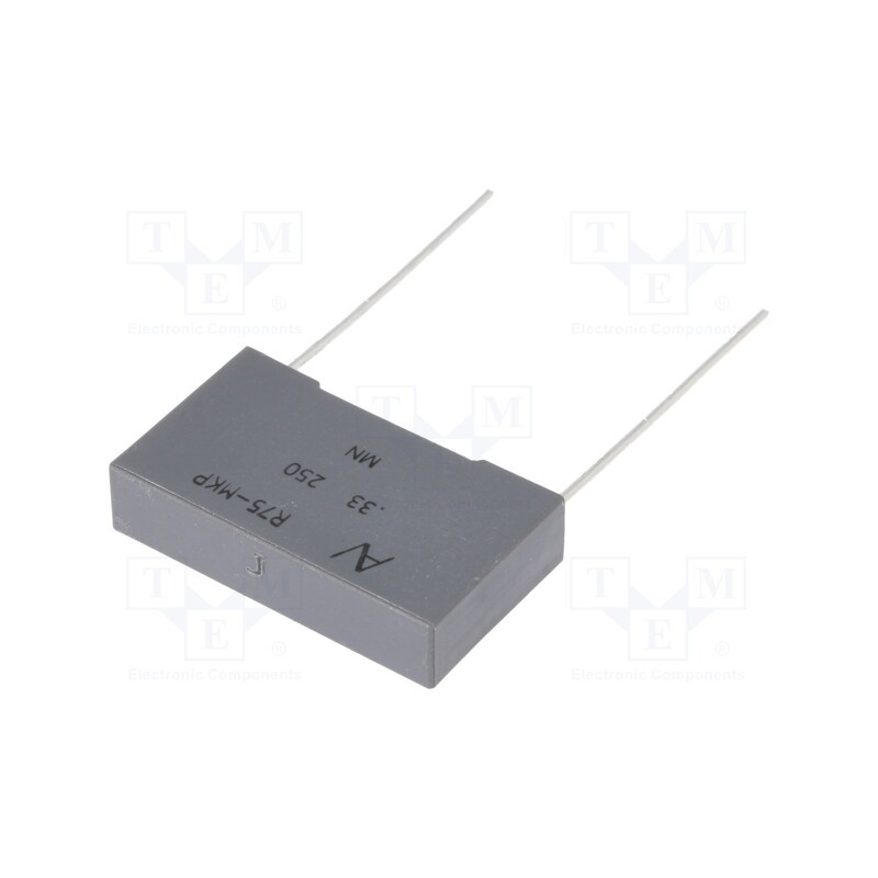 10 pcs : R75IN33305030J - Capacitor: polypropylene, 0.33uF, 26.5x15x6mm, THT, ±5%, 22.5mm