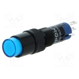 10 pcs : LAS4Y-11Z/B - Switch: push-button, Pos: 2, SPDT, 0.5A/250VAC, 1A/24VDC, ON-ON