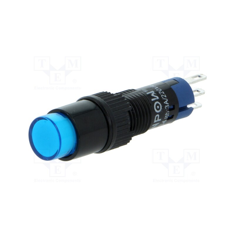 10 pcs : LAS4Y-11Z/B - Switch: push-button, Pos: 2, SPDT, 0.5A/250VAC, 1A/24VDC, ON-ON