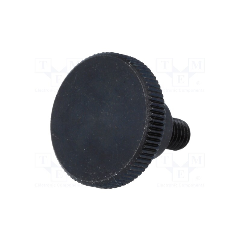 10 pcs : DIN 464-M5-8 - Knob, Ø: 20mm, Ext.thread: M5, 8mm, H: 11.5mm, steel, knurled