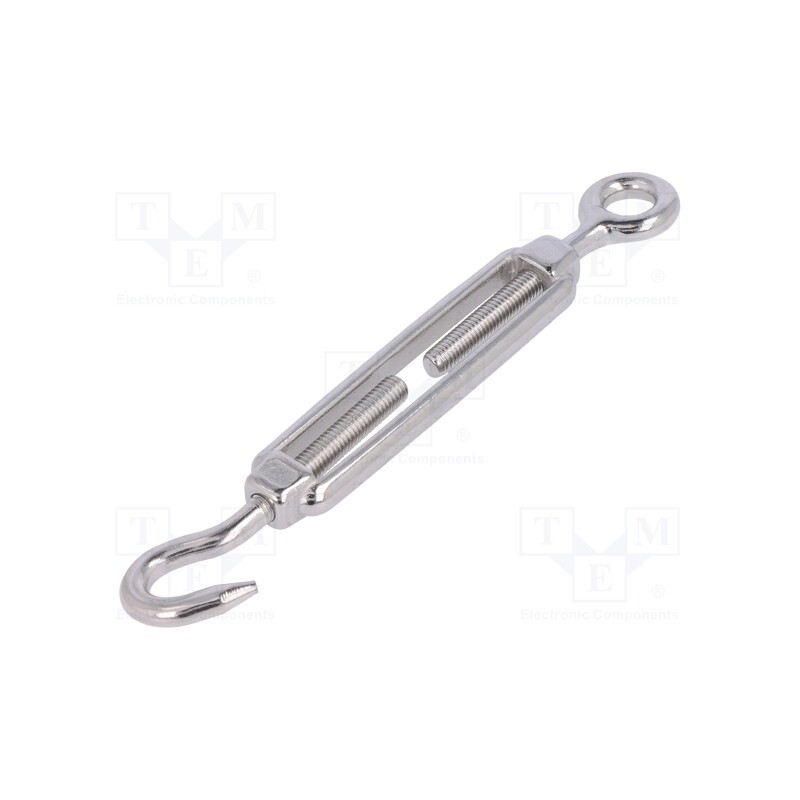 10 pcs : SCI-C-M5-A4 - Turnbuckle, acid resistant steel A4, for rope, hook/eye, Ø: 8mm