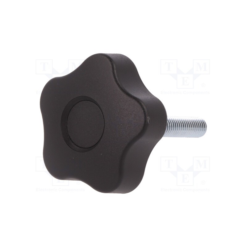 10 pcs : VCT.50 P-M8X40-C9 - Knob, Ø: 50mm, Ext.thread: M8, 40mm, H: 32mm, technopolymer PP