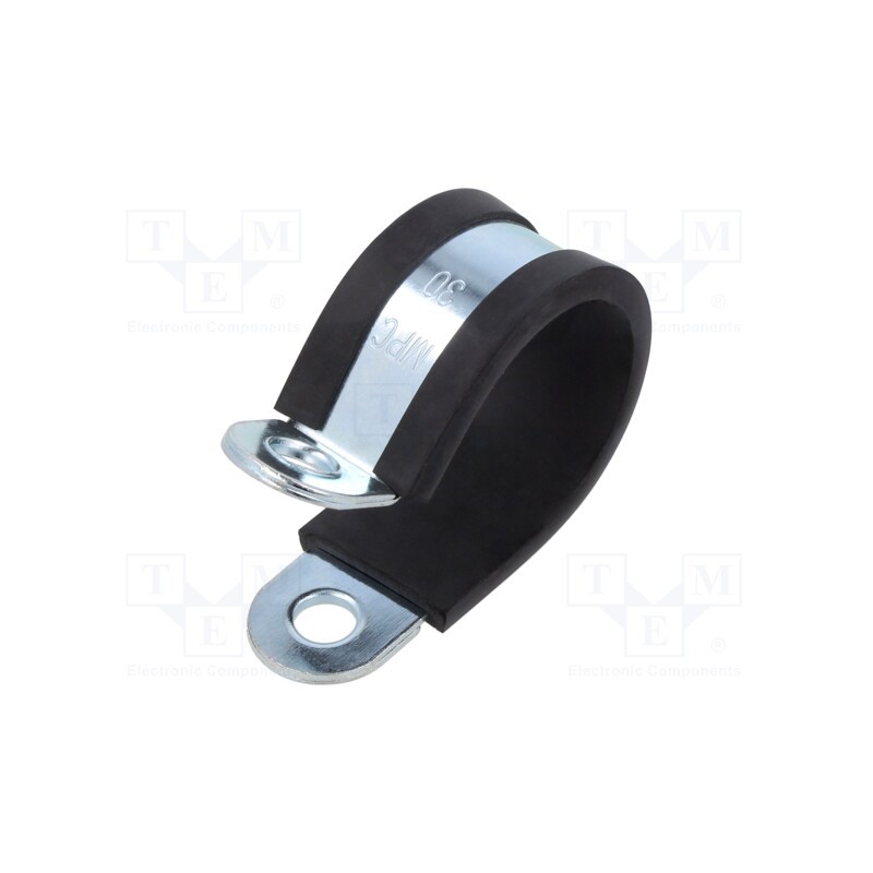 10 pcs : LKD13020 - Fixing clamp, ØBundle : 30mm, W: 20mm, steel, Cover material: EPDM