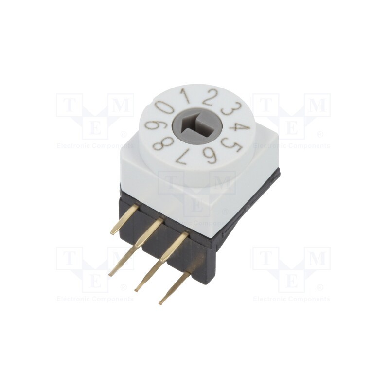10 pcs : TDR-10H - Encoding switch, DEC/BCD, Pos: 10, THT, Rcont max: 80mΩ, 7Ncm, T/S/Q