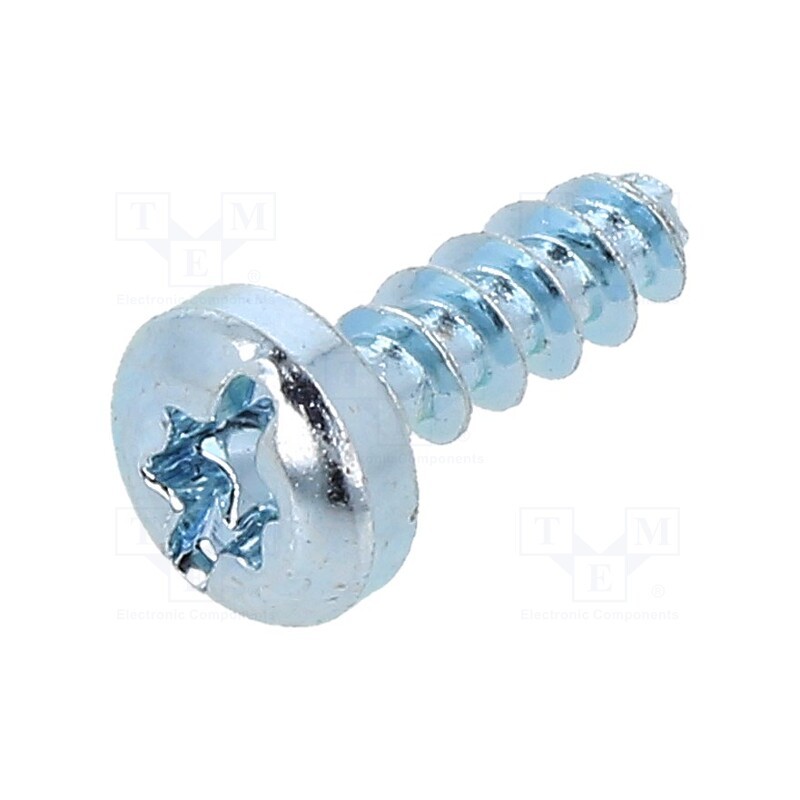 500 pcs : 8278202 - Screw, for plastic, 4x12, Head: cheese head, slotted,Torx®, zinc