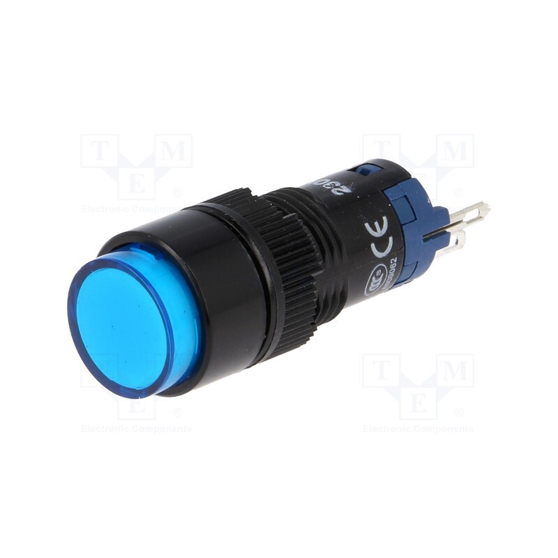 10 pcs : LAS2Y-11/230/B - Switch: push-button, Pos: 2, SPDT, 0.5A/250VAC, 1A/24VDC, ON-(ON)