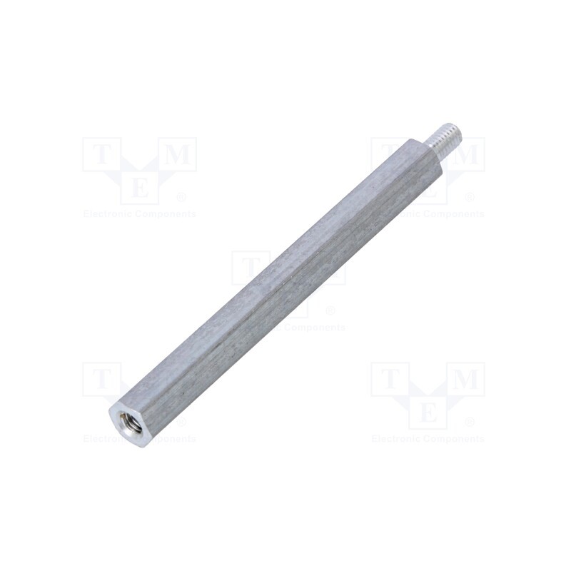 50 pcs : 234X50 - Screwed spacer sleeve, 50mm, Int.thread: M3, Ext.thread: M3