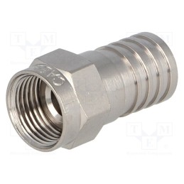 10 pcs : 99901410 F-56-ALM 4.9/8.4 - Plug, F, male, straight, 75Ω, RG6, crimped (hex), for cable