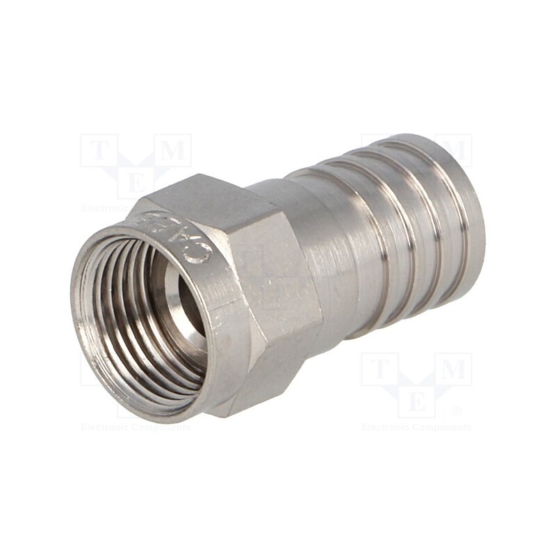 10 pcs : 99901410 F-56-ALM 4.9/8.4 - Plug, F, male, straight, 75Ω, RG6, crimped (hex), for cable