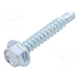 500 pcs : 1476548 - Screw, for metal, with flange, 3.5x22, Head: hexagonal, 5.5mm, zinc