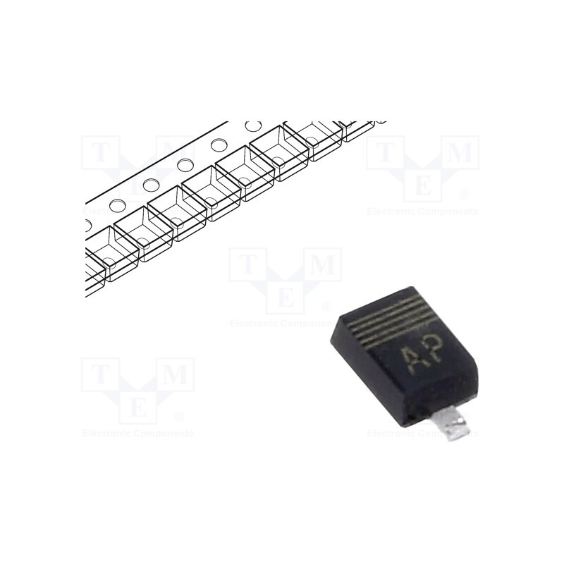 50 pcs : BAT54J,115 - Diode: Schottky rectifying, SMD, 30V, 0.2A, SC90,SOD323F, 550mW