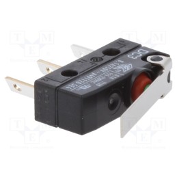 10 pcs : DC3C-L1LB - Microswitch SNAP ACTION, 0.1A/250VAC, with lever, SPDT, ON-(ON)