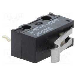 10 pcs : D2F-FL3-T - Microswitch SNAP ACTION, 0.5A/30VDC, SPDT, Rcont max: 50mΩ, Pos: 2
