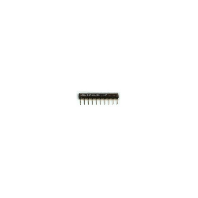 20 pcs - CTS, 770 10kΩ ±2% Isolated Resistor Array, 4 Resistors, 150mW total, SIP, Pin