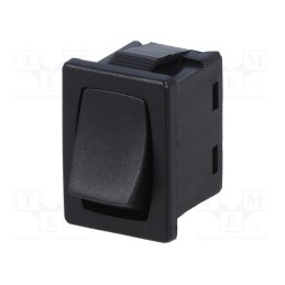 10 pcs : CWSA12AANS - ROCKER, SPST NC + NO, Pos: 2, ON-OFF, 6A/250VAC, black, none, CW