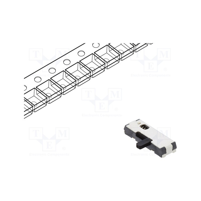 10 pcs : JSM08022SAQNR - Switch: slide, Pos: 2, SPDT, 0.3A/4VDC, OFF-(ON), SMT, Leads: for PCB