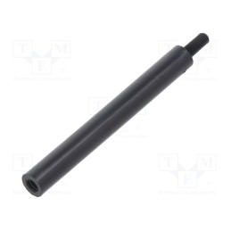 50 pcs : 285RDX50 - Screwed spacer sleeve, cylindrical, polyamide, M3, M3, 50mm, black