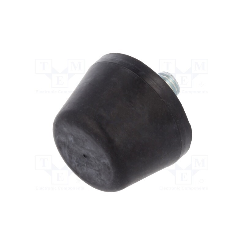 10 pcs : DVB.6-32-22-M8-10-70 - Vibroisolation foot, Ø: 32mm, Shore hardness: 70±5, 813N, 148N/mm