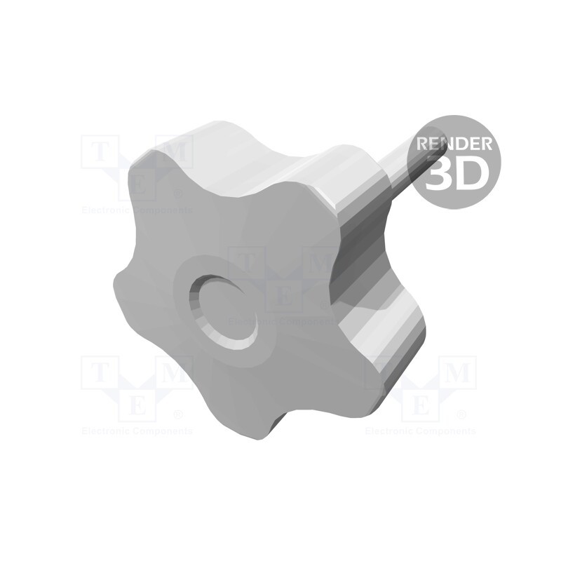 10 pcs : VCT.50 P-M8X50-C9 - Knob, Ø: 50mm, Ext.thread: M8, 50mm, H: 32mm, technopolymer PP