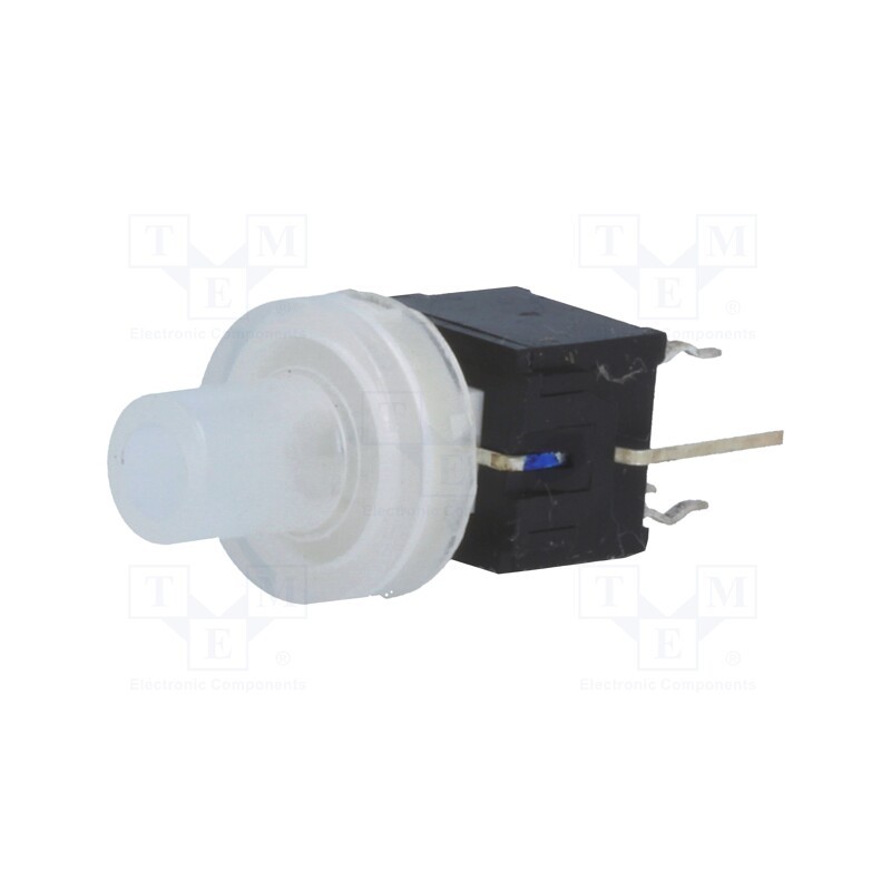 10 pcs : PB61304AL-4 - Switch: keypad, Pos: 2, DPDT, 0.1A/30VDC, colourless, LED, blue, THT