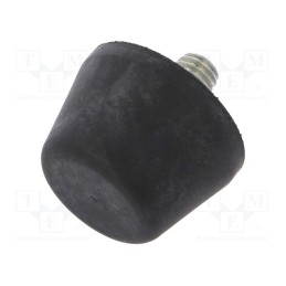 10 pcs : DVB.6-32-22-M8-10-40 - Vibroisolation foot, Ø: 32mm, Shore hardness: 40±5, 492N, 89N/mm