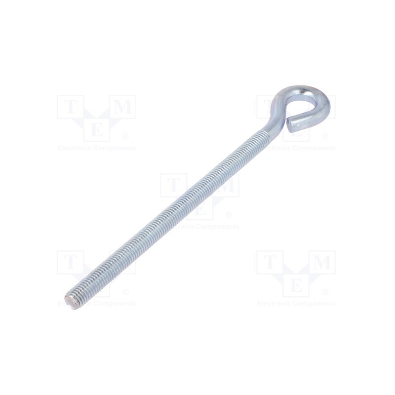 10 pcs : HO10200 - Hook, ring, steel, zinc, 200mm