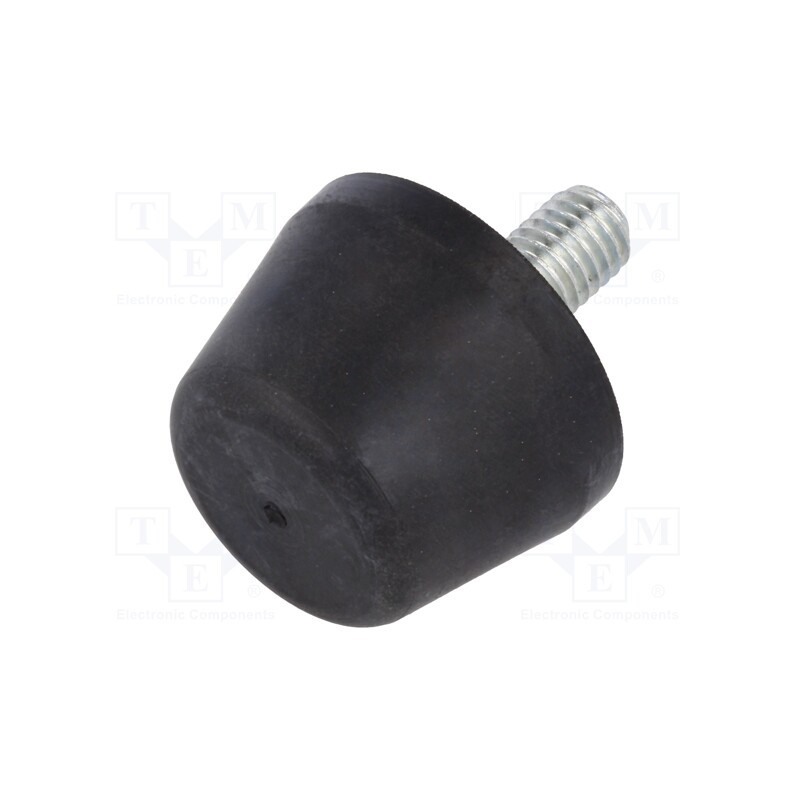 10 pcs : DVB.6-32-22-M8-16-55 - Vibroisolation foot, Ø: 32mm, Shore hardness: 55±5, 638N, 116N/mm