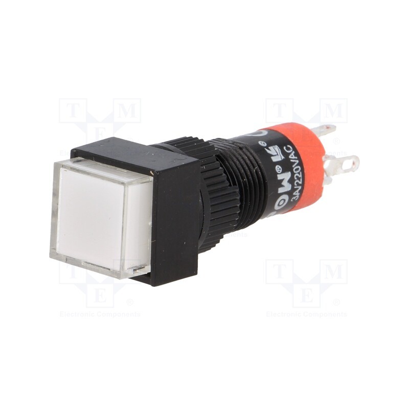 10 pcs : LAS3F-11/230/W - Switch: push-button, Pos: 2, SPDT, 0.5A/250VAC, 1A/24VDC, ON-(ON)
