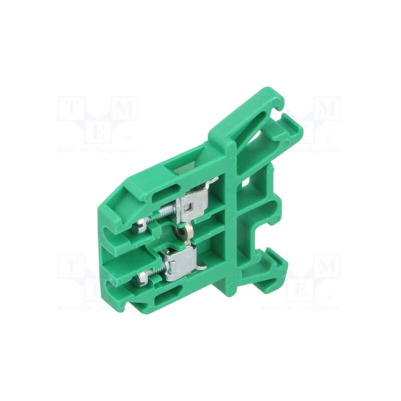10 pcs : A11-0075 - Splice terminal: rail, 0.5÷2.5mm2, ways: 1, terminals: 2, green