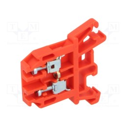 10 pcs : A11-0077 - Splice terminal: rail, 0.5÷2.5mm2, ways: 1, terminals: 2, red, 690V