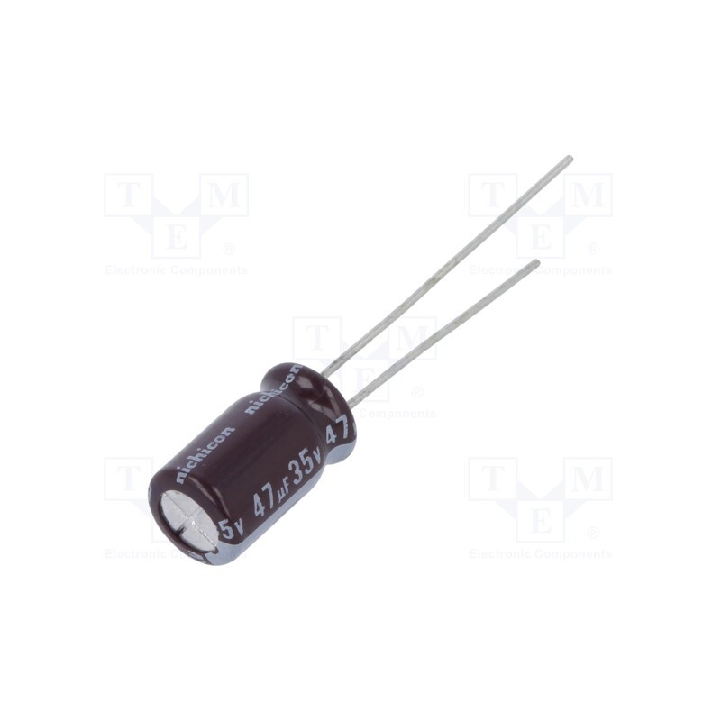 50 pcs : ULD1V470MED - Capacitor: electrolytic, THT, 47uF, 35VDC, Ø6.3x11mm, Pitch: 2.5mm