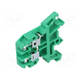 10 pcs : A11-0105 - Splice terminal: rail, 0.5÷4mm2, ways: 1, terminals: 2, green, 690V