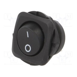 10 pcs : RB1-1A-DC-2-B-1 - ROCKER, SPST, Pos: 2, ON-OFF, 10A/28VDC, black, none, Rcont max: 50mΩ