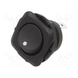 10 pcs : RB1-1A-DC-2-B-3 - ROCKER, SPST, Pos: 2, ON-OFF, 10A/28VDC, black, none, Rcont max: 50mΩ