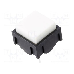 10 pcs : 320.01E11WHT - Microswitch TACT, SPST-NO, Pos: 2, 0.025A/50VDC, THT, 1.18N, 10mm